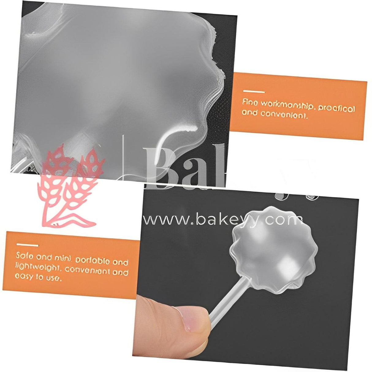 Flower Shape Disposable Pipettes Liquid Dropper Pipette Liquid Injector for Cupcakes, Chocolate, Strawberries, Ice Cream| Pack of 50 - Bakeyy.com - India - Flower Shape Disposable Pipettes Liquid Dropper Pipette Liquid Injector for Cupcakes, Chocolate, Strawberries, Ice Cream| Pack of 50 - Default Title