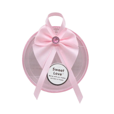 Round Pink Empty Decorative Acrylic Box | Gift Box | Chocolate Box | Sweet Box | Jewellery Box | Plastic Box | Pack of 12 - Bakeyy.com - India - Round Pink Empty Decorative Acrylic Box | Gift Box | Chocolate Box | Sweet Box | Jewellery Box | Plastic Box | Pack of 12 - Default Title