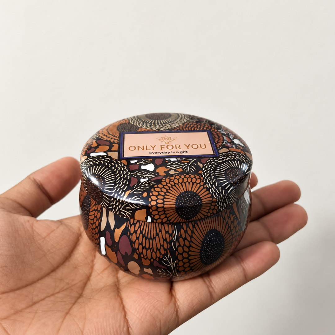 Matka Shaped Metal Tin Box with Lid | Multiple Designs | Pack of 12