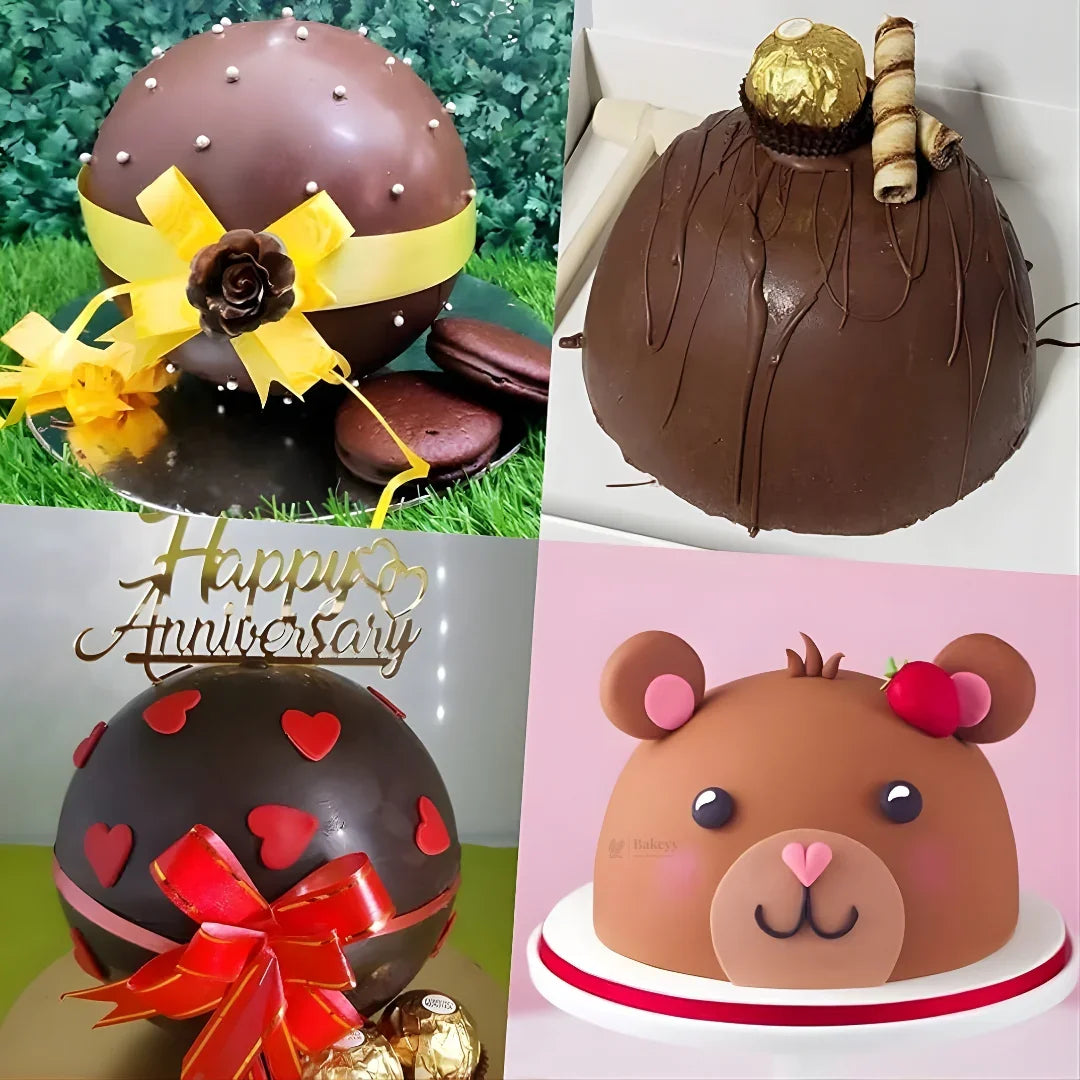 Half Sphere Silicone Mould | Pinata Cake Mould |Baking & Craft Mould | Food-Grade Silicone | Pack of 1