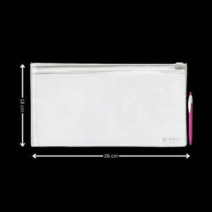 Frosted Zip Pouch with Slider Seal | Transparent Zipper Pouch | Multiple Sizes Availale | Pack of 50 - Bakeyy.com - India - Frosted Zip Pouch with Slider Seal | Transparent Zipper Pouch | Multiple Sizes Availale | Pack of 50 - 18x26 cm 350.00
