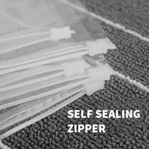 Frosted Zip Pouch with Slider Seal | Transparent Zipper Pouch | Multiple Sizes Availale | Pack of 50 - Bakeyy.com - India - Frosted Zip Pouch with Slider Seal | Transparent Zipper Pouch | Multiple Sizes Availale | Pack of 50 - 15x22 cm 250.00