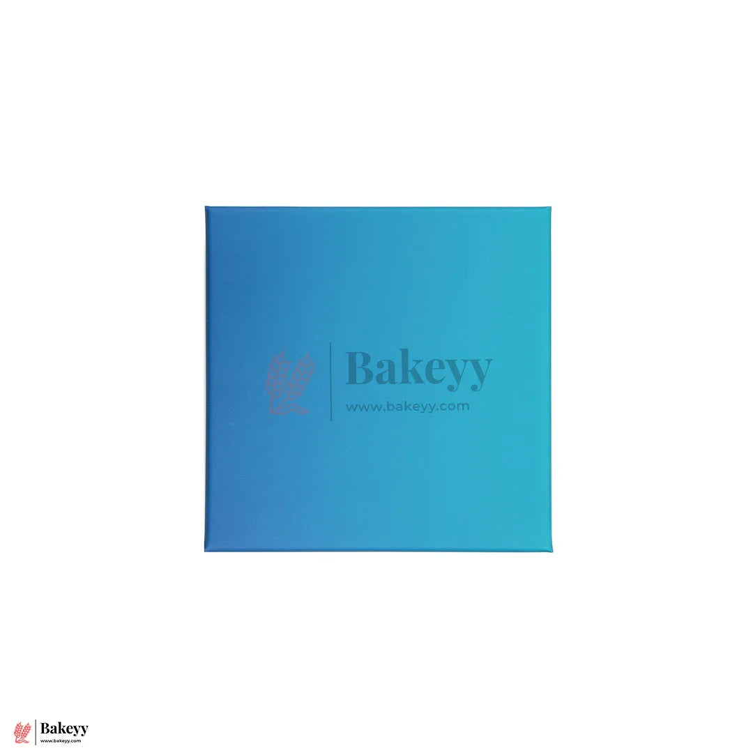 Premium Dual Shade Royal Blue Glitter Finish Rigid Hamper Box | Pack Of 1 - Bakeyy.com - India - Premium Dual Shade Royal Blue Glitter Finish Rigid Hamper Box | Pack Of 1 - 6x6x4 Inch