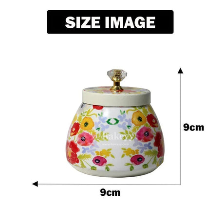 Dry Fruit Jar for Gifting | Designed Jar | Flower Print | (Pack of 1) - Bakeyy.com - India - Dry Fruit Jar for Gifting | Designed Jar | Flower Print | (Pack of 1) - Default Title