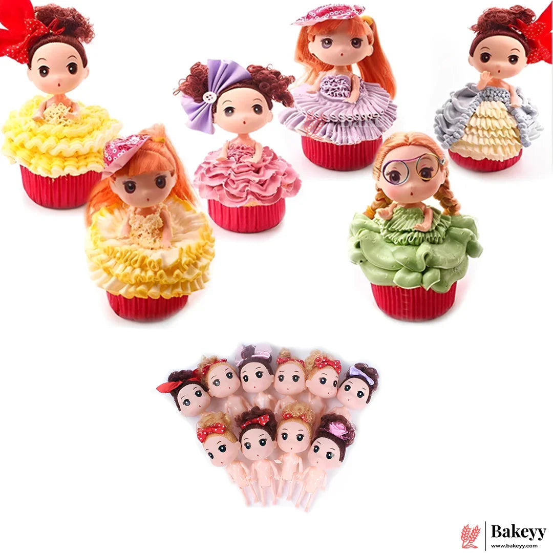 5 Inch Mini Doll Topper Set for Princess Cakes | Ideal for Cakes, Cupcakes & DIY Decorations - Bakeyy.com - India - 5 Inch Mini Doll Topper Set for Princess Cakes | Ideal for Cakes, Cupcakes & DIY Decorations - Default Title
