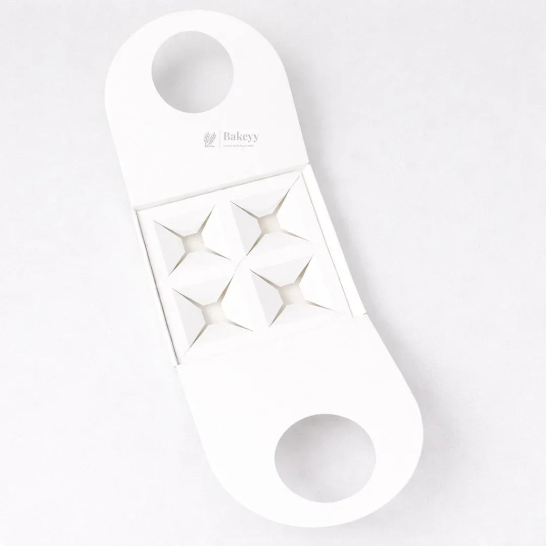 4 Jar Holder with Handle | Multiple Colors Options | Pack of 10 - Bakeyy.com - India - 4 Jar Holder with Handle | Multiple Colors Options | Pack of 10 - White 610.00