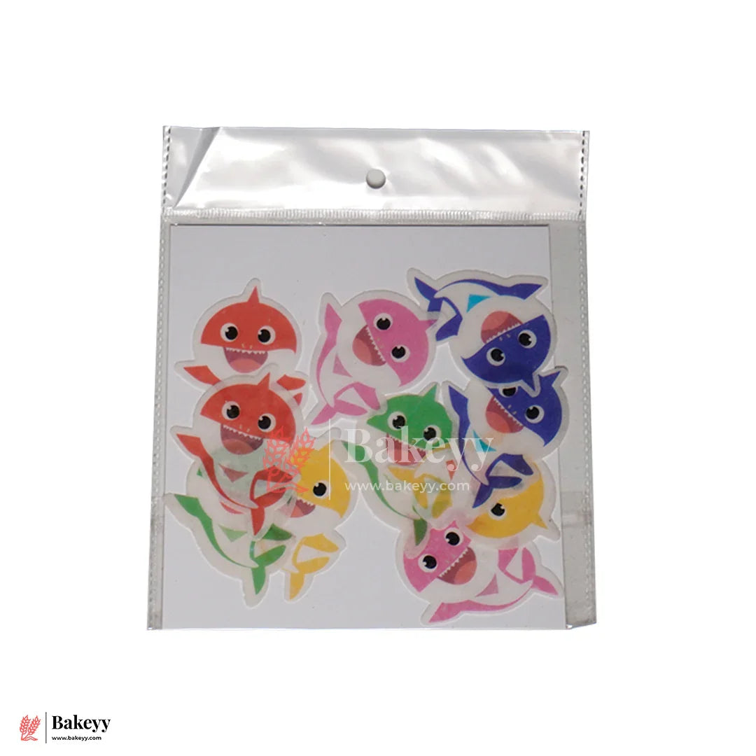 Pre-Cut | Edible Wafer | Baby Shark Theme| Pack Of 10