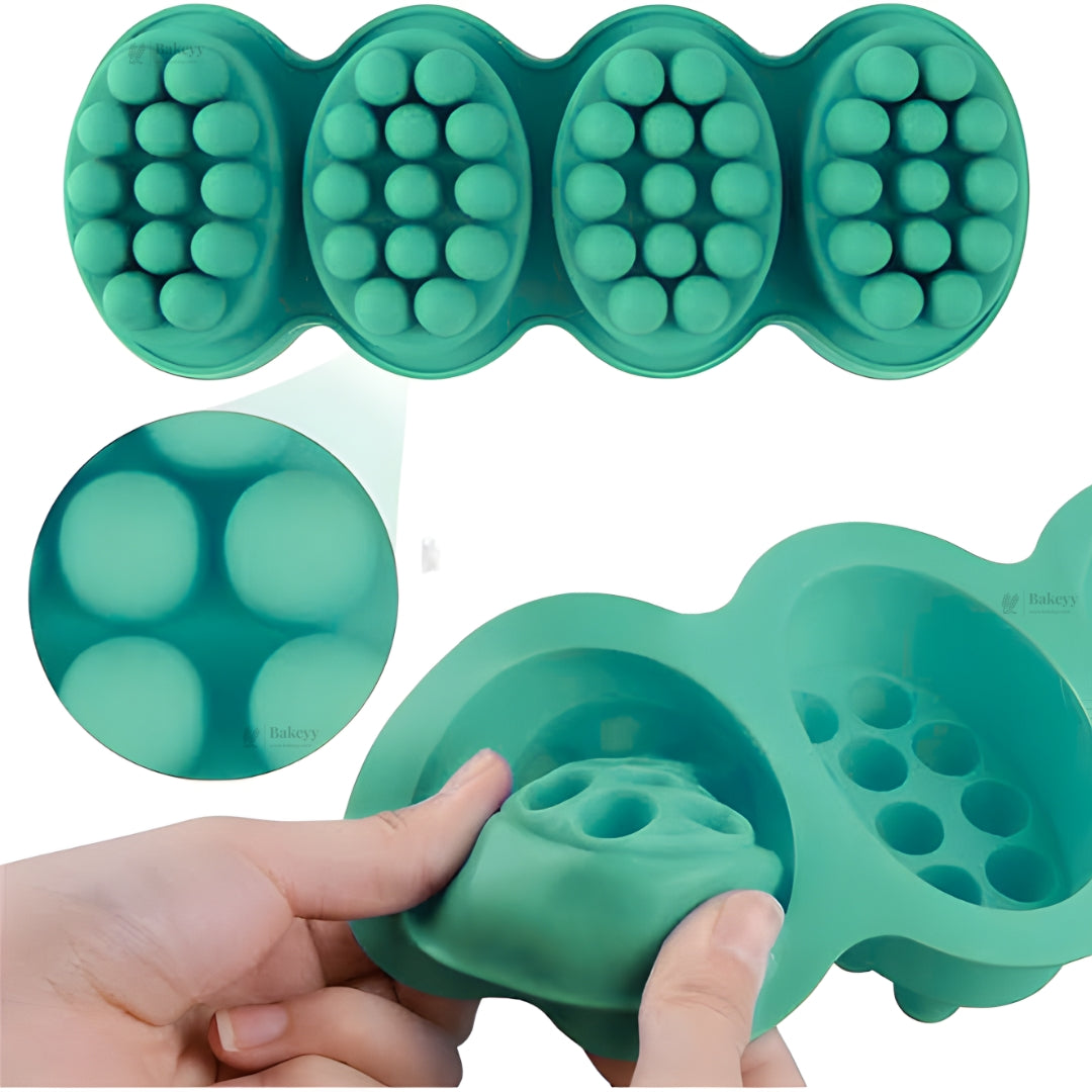 4 Cavity Bubble Dome Silicone Mould | Round Pop Design | Pack of 1