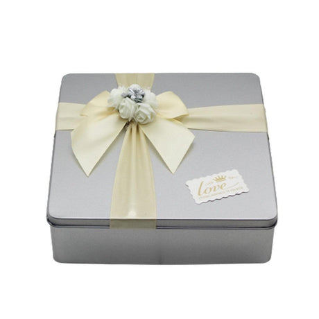 Silver Square Empty Decorative Tin Box | Pack of 2 | Gift Box | Chocolate Box | Sweet Box | Jewellery Box | Luxury Box - Bakeyy.com - India - Silver Square Empty Decorative Tin Box | Pack of 2 | Gift Box | Chocolate Box | Sweet Box | Jewellery Box | Luxury Box - Default Title