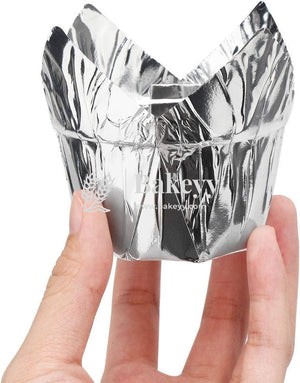 silver-tulip-cup-or-pack-of-50-or-muffin-cup-or-cupcake-liners-bakeyy-com-2 - Bakeyy.com