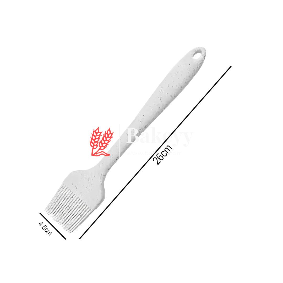 26x4.5cm | Dotted Silicone Spatula For Cooking Cake | Big Silicone Cooking Bakeware Bread Pastry Oil Basting Brush DIY Baking Tool - Bakeyy.com - India - 26x4.5cm | Dotted Silicone Spatula For Cooking Cake | Big Silicone Cooking Bakeware Bread Pastry Oil Basting Brush DIY Baking Tool - white