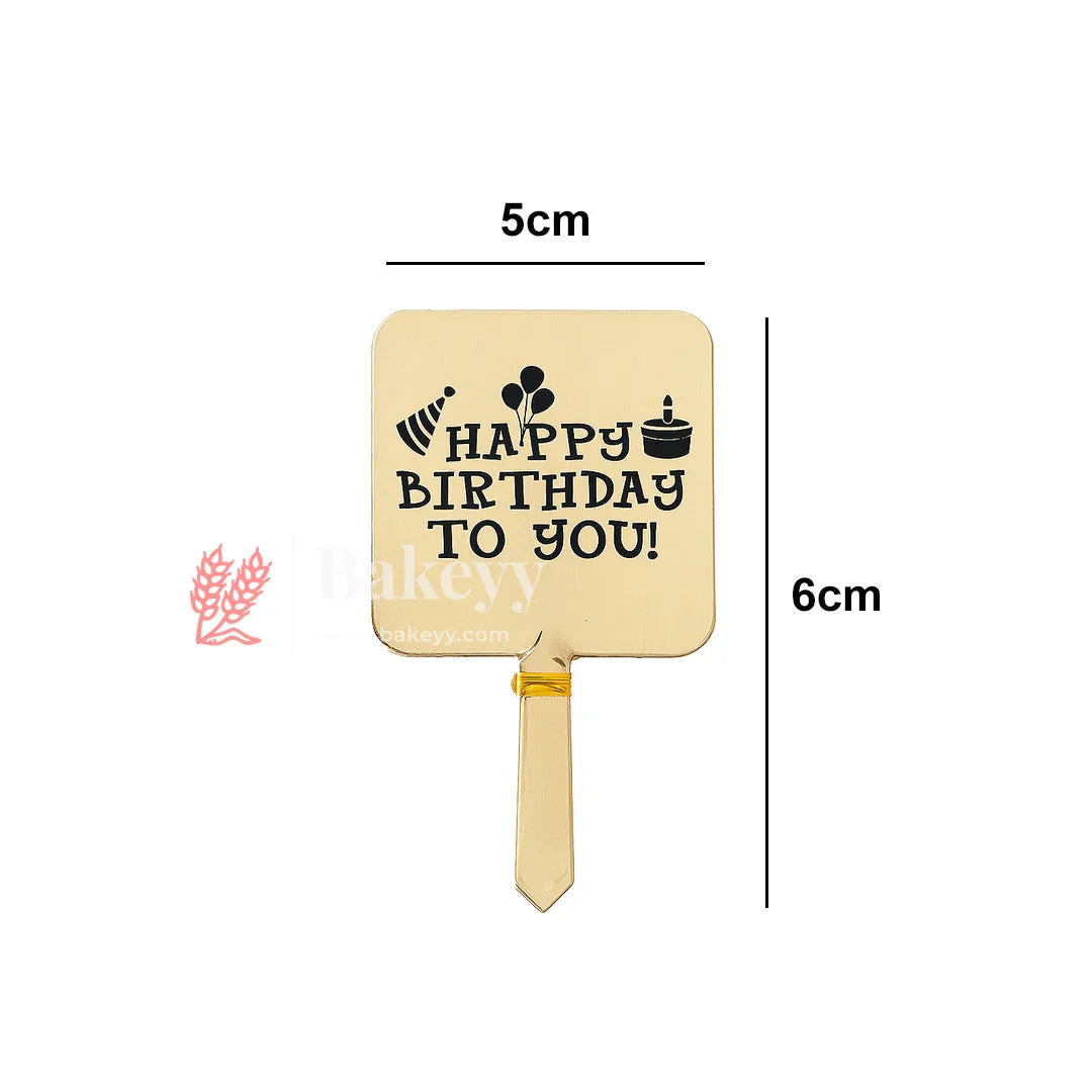 5x6cm | Birthday Topper Set | Paper | Mixed Designs | 18pcs