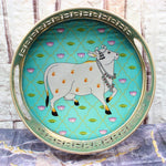 small-decorative-round-gold-metal-hamper-basket-for-gifting-or-with-designs-or-small-bakeyy-com-4 - Bakeyy.com
