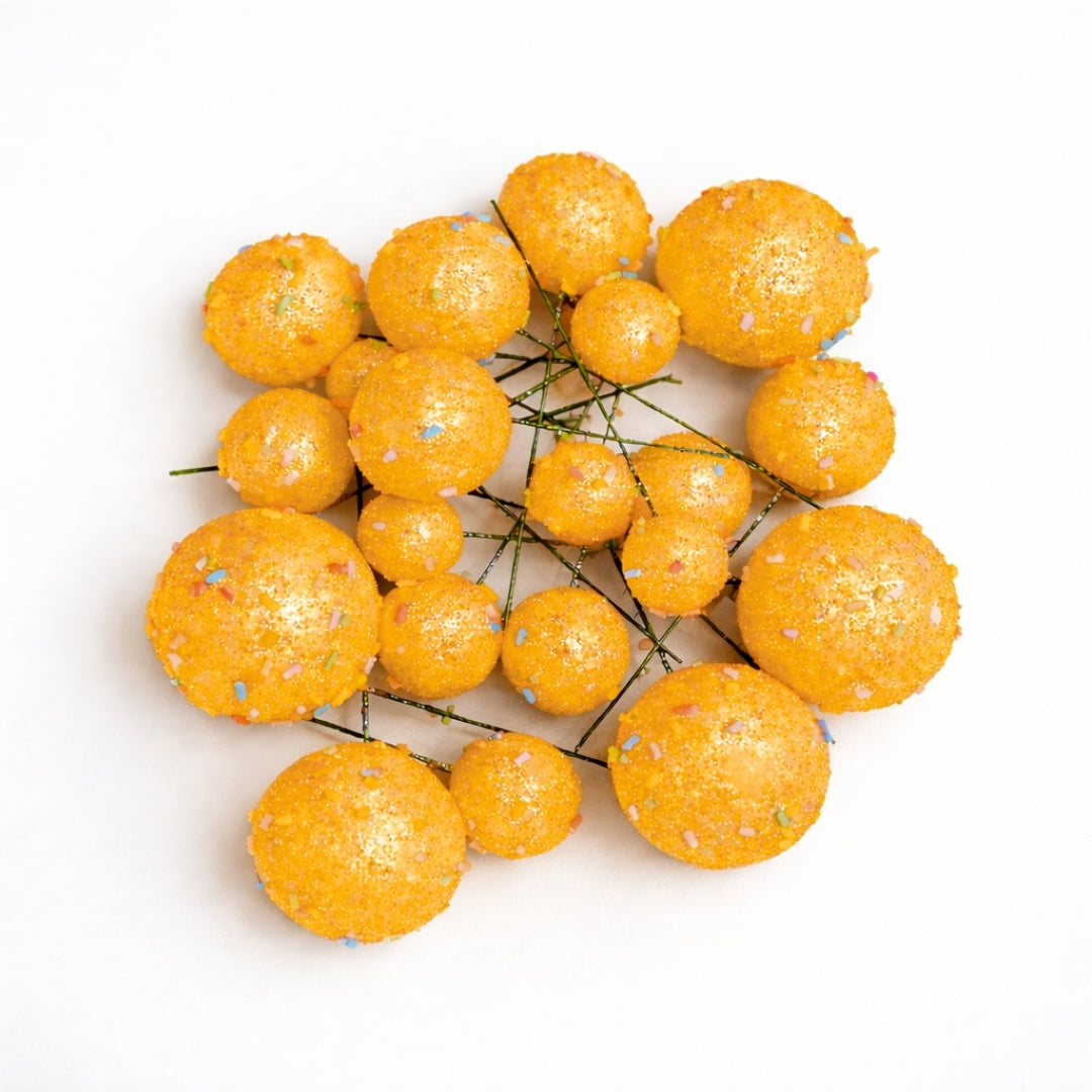 Decorative Faux Sprinkle and Glitter Balls for Cakes and Party Styling | Glitter Faux Balls | Cake Décor | Pack of 20