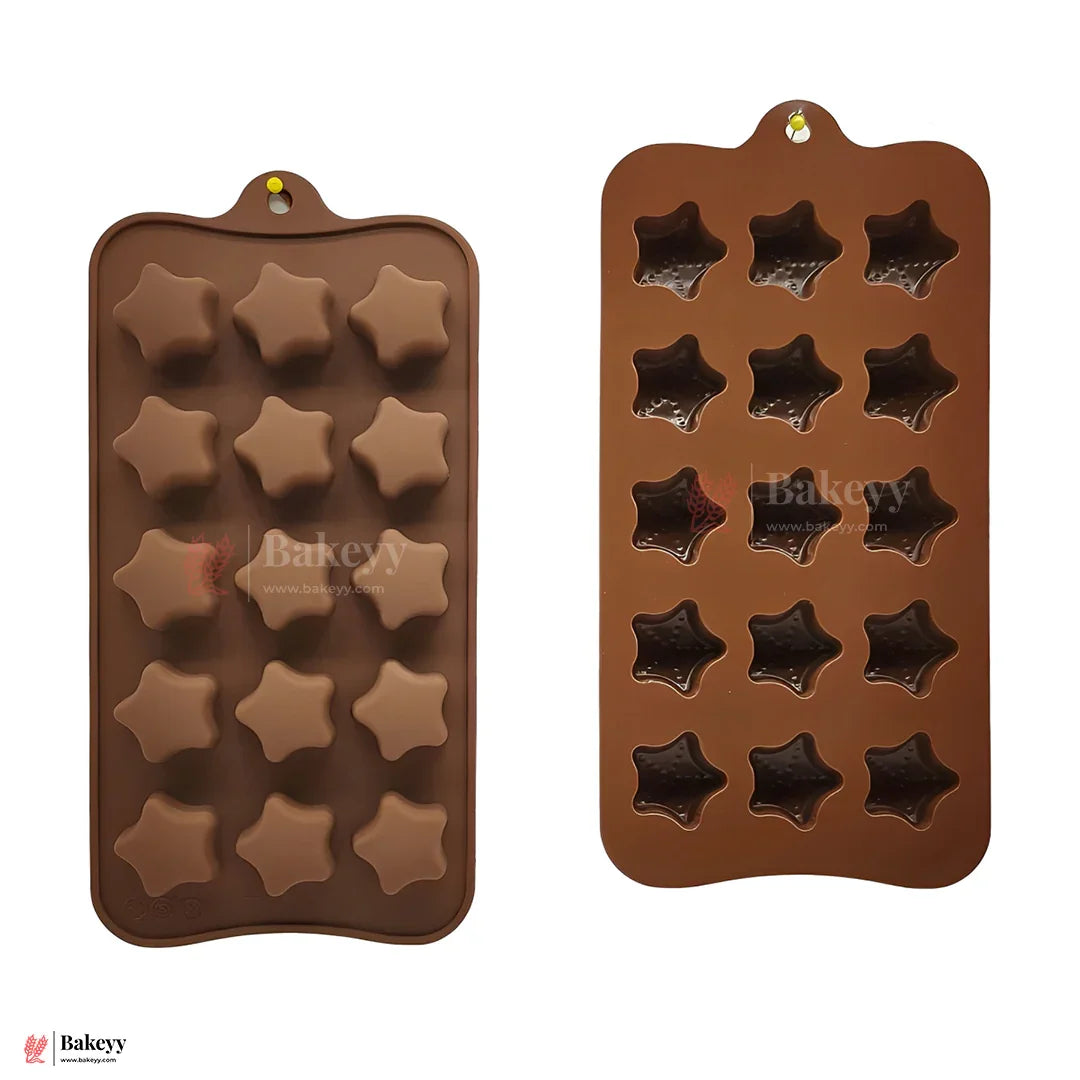 Star-Shaped Silicone Chocolate & Candy Mold – 15 Cavity| 1 Piece