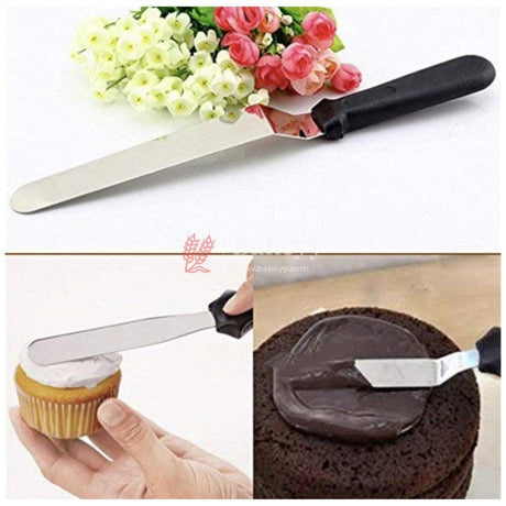 Stainless Steel Cake Palette Knife Angular | Different Sizes - Bakeyy.com - India - Stainless Steel Cake Palette Knife Angular | Different Sizes - 6 Inch / 7615