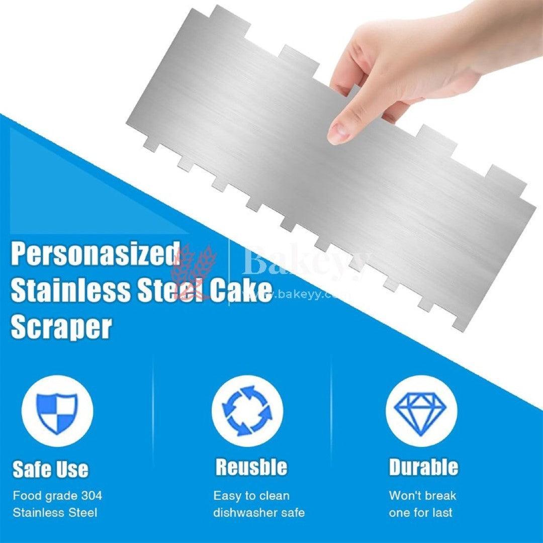 Stainless Steel Cake Scraper - Bakeyy.com - India - Stainless Steel Cake Scraper - Default Title
