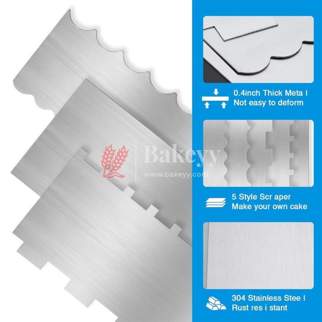 Stainless Steel Cake Scraper - Bakeyy.com - India - Stainless Steel Cake Scraper - Default Title