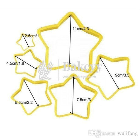 Star | Tree | Cookie Cutter | Set Of 6 - Bakeyy.com - India - Star | Tree | Cookie Cutter | Set Of 6 - Default Title