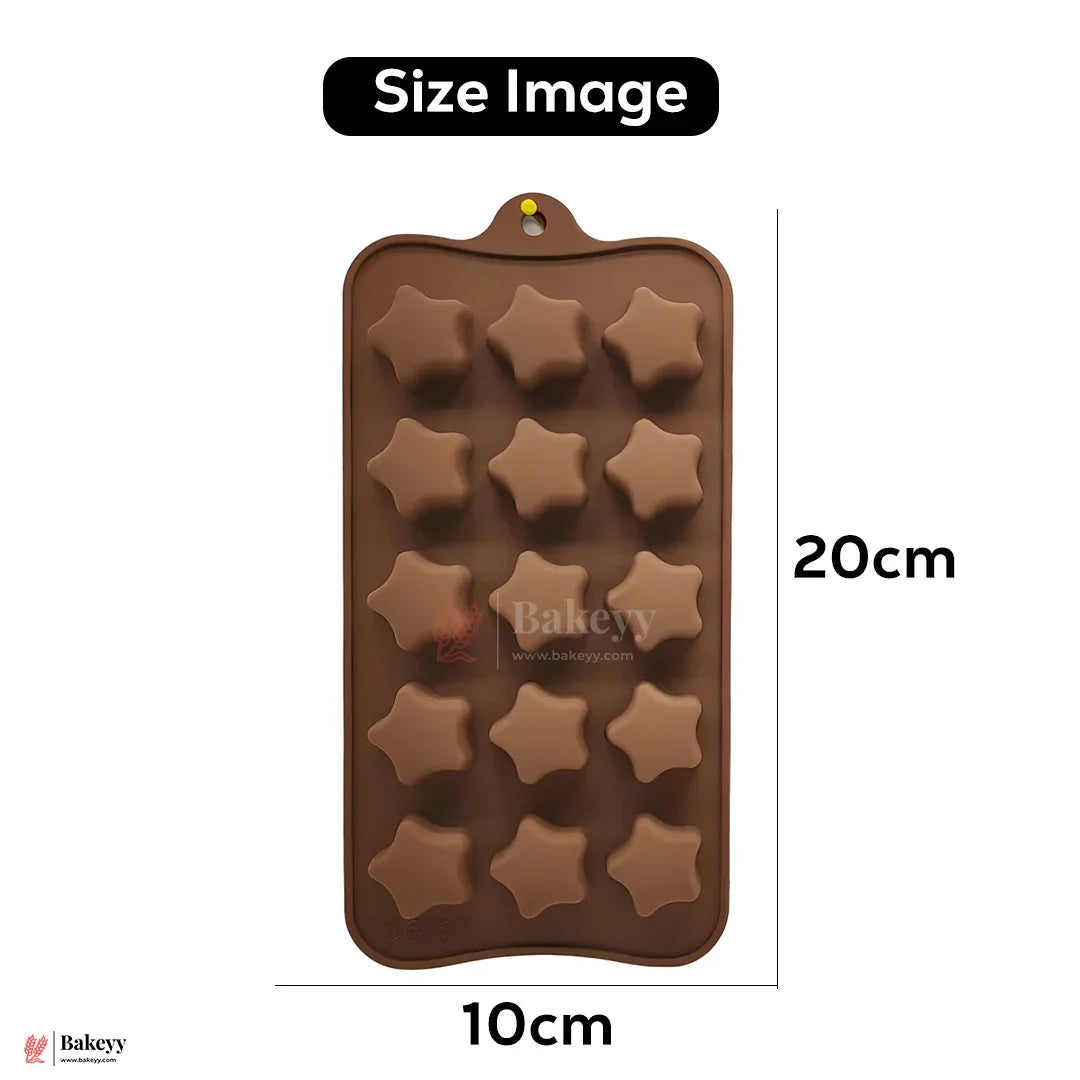 Star-Shaped Silicone Chocolate & Candy Mold – 15 Cavity| 1 Piece