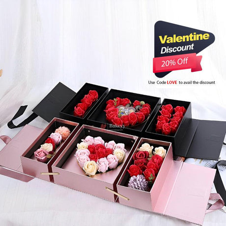 Surprise I Love You Box | 25x25x18 cm - Bakeyy.com - India - Surprise I Love You Box | 25x25x18 cm - Black