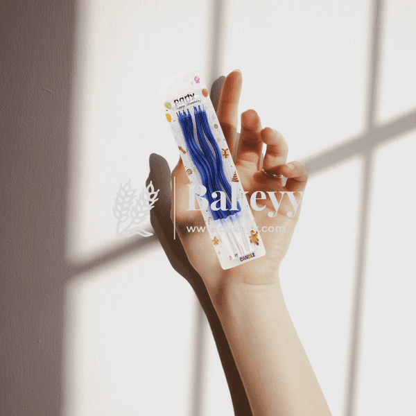 Twisty Metallic Spiral Candles Royal Blue | 12 pcs | For Birthday, Baby Shower, Wedding Party & Cake Decoration - Bakeyy.com - India - Twisty Metallic Spiral Candles Royal Blue | 12 pcs | For Birthday, Baby Shower, Wedding Party & Cake Decoration - Default Title