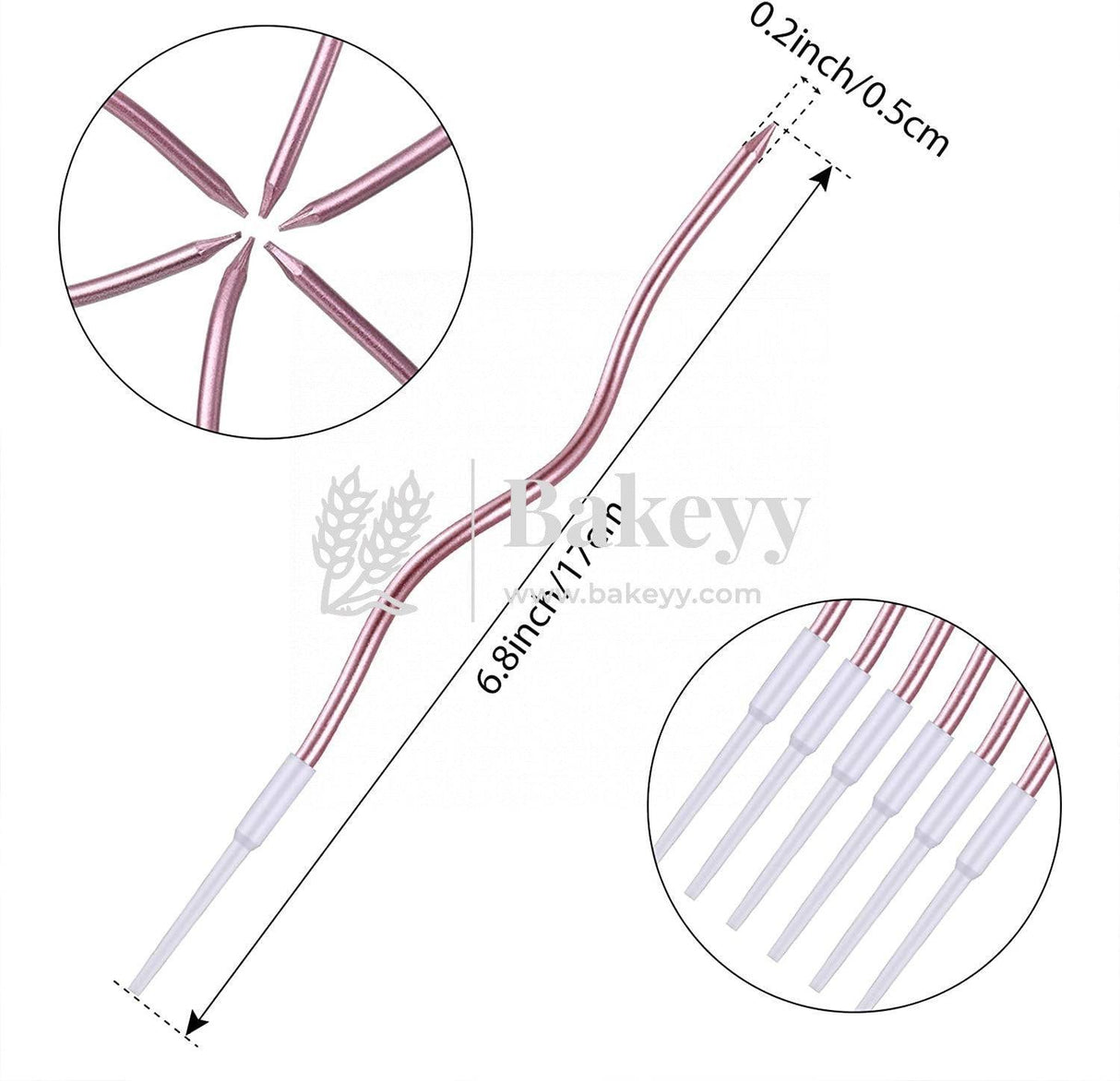 Twisty Metallic Spiral Candles Royal Blue | 12 pcs | For Birthday, Baby Shower, Wedding Party & Cake Decoration - Bakeyy.com - India - Twisty Metallic Spiral Candles Royal Blue | 12 pcs | For Birthday, Baby Shower, Wedding Party & Cake Decoration - Default Title