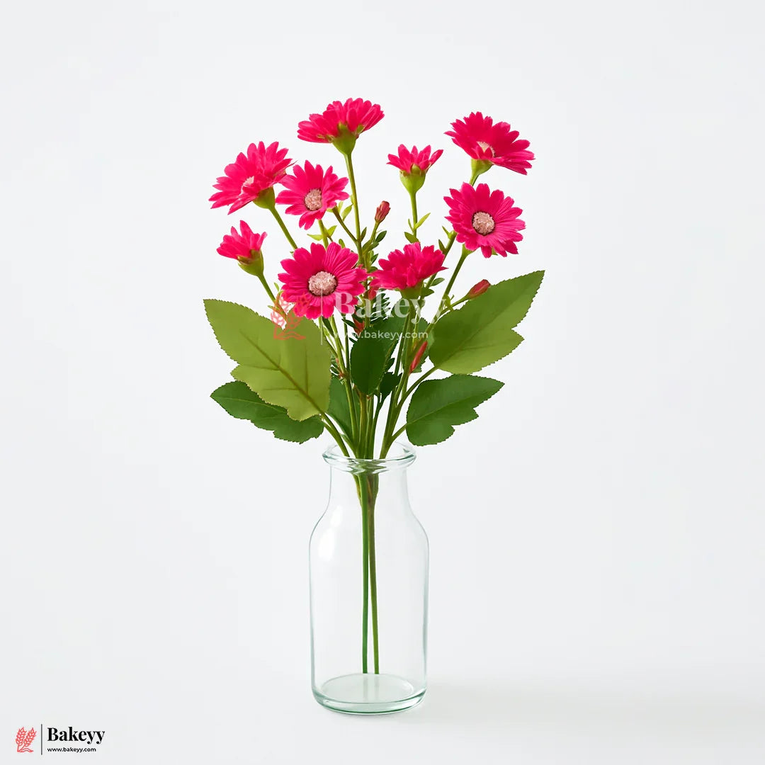 Artificial Daisies Flower Bunch – 35cm | Pink | Decorative Stick for Home & Events | Pack Of 1