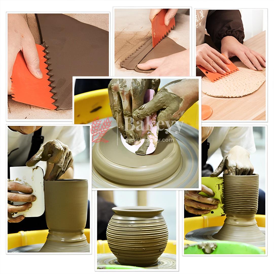 Versatile Plastic Dough Scrapers Set - 3 Pieces for Baking and Cooking - Bakeyy.com - India - Versatile Plastic Dough Scrapers Set - 3 Pieces for Baking and Cooking - Default Title