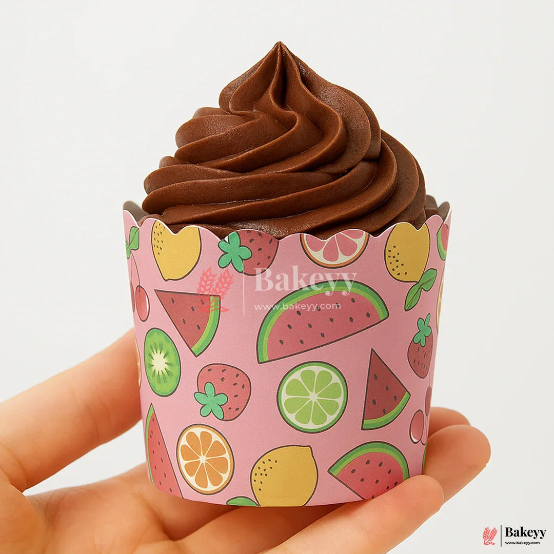 6cm | Fruits Design Flower Muffin Cup | Pack of 50