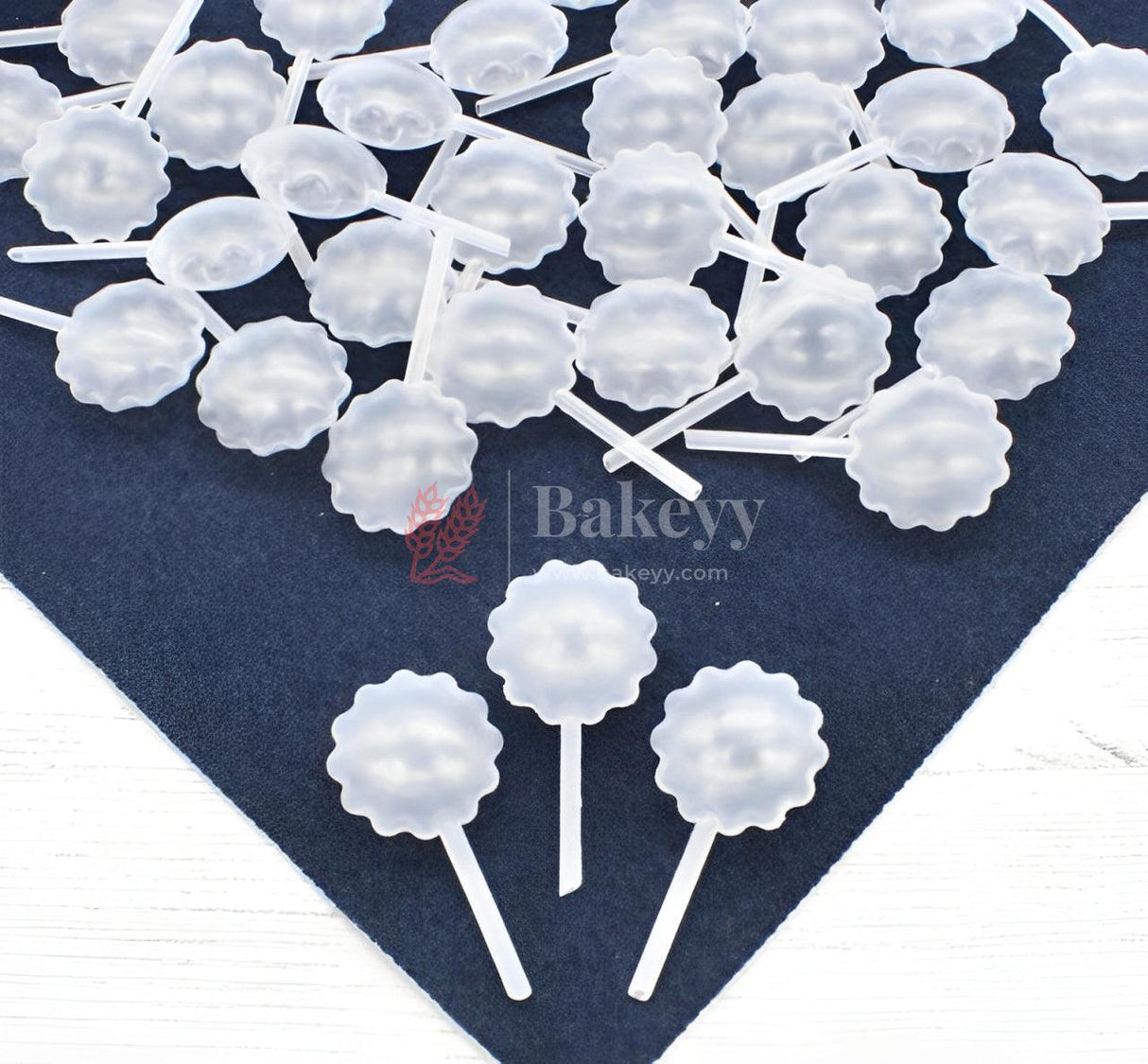 Flower Shape Disposable Pipettes Liquid Dropper Pipette Liquid Injector for Cupcakes, Chocolate, Strawberries, Ice Cream| Pack of 50 - Bakeyy.com - India - Flower Shape Disposable Pipettes Liquid Dropper Pipette Liquid Injector for Cupcakes, Chocolate, Strawberries, Ice Cream| Pack of 50 - Default Title