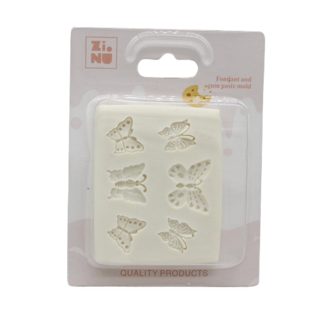 White Butterflies Fondant Mould - Bakeyy.com - India - White Butterflies Fondant Mould - Default Title
