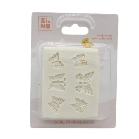 White Butterflies Fondant Mould - Bakeyy.com - India - White Butterflies Fondant Mould - Default Title