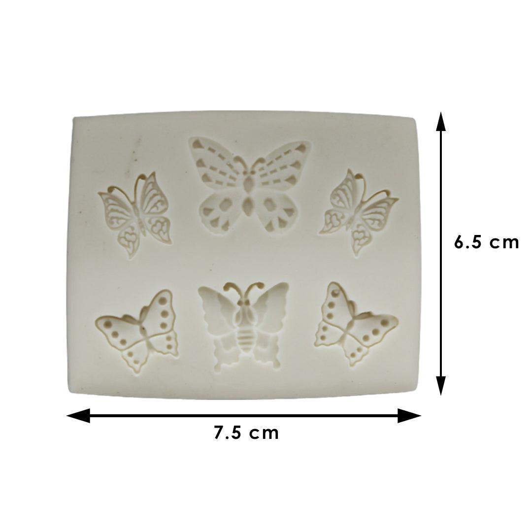 White Butterflies Fondant Mould - Bakeyy.com - India - White Butterflies Fondant Mould - Default Title