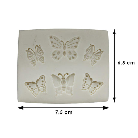 White Butterflies Fondant Mould - Bakeyy.com - India - White Butterflies Fondant Mould - Default Title