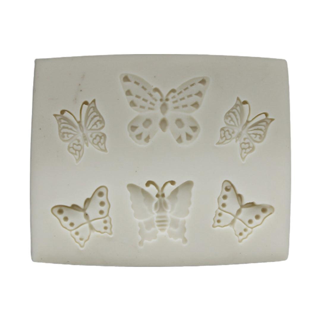 White Butterflies Fondant Mould - Bakeyy.com - India - White Butterflies Fondant Mould - Default Title