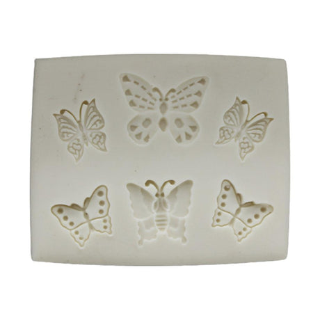 White Butterflies Fondant Mould - Bakeyy.com - India - White Butterflies Fondant Mould - Default Title