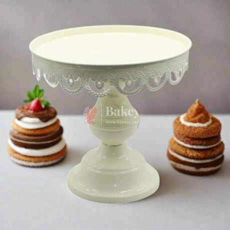 White Cake Stand - Bakeyy.com - India - White Cake Stand - Small