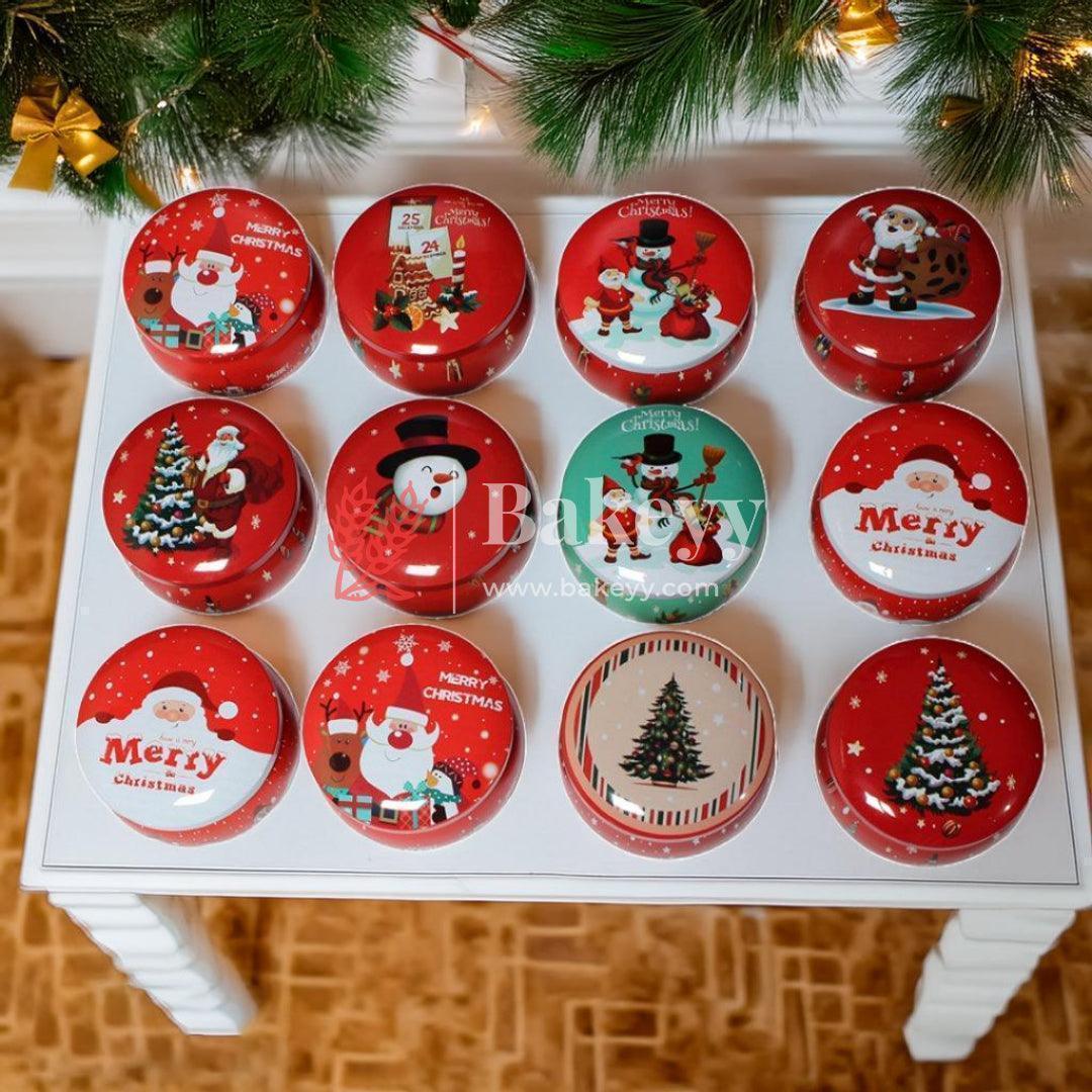 Christmas Candle Tin Box | Pack of 12