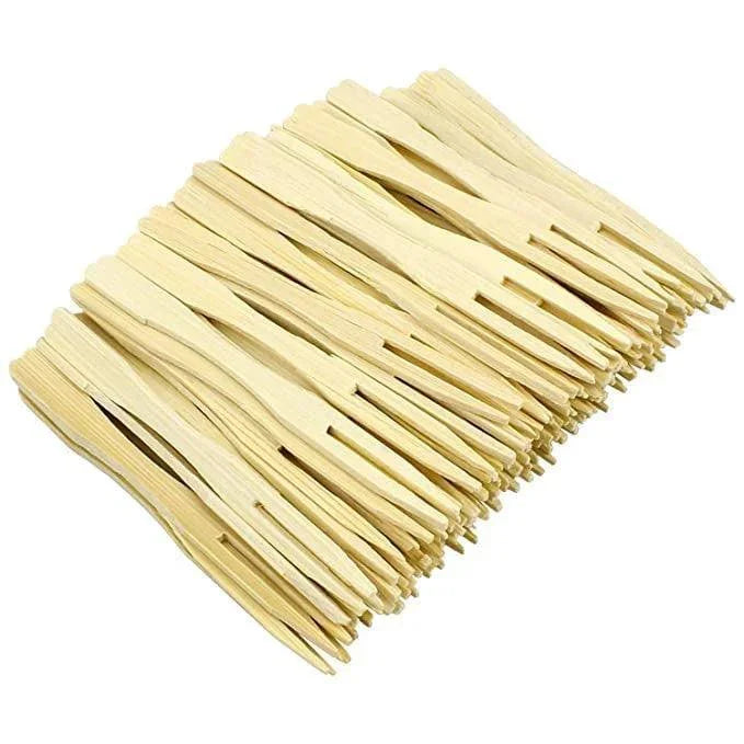 Wooden Fruit Fork Sets Pack Of 70 | Mini Fork for Snacks | Eco-Friendly Wooden Cutlery | Bamboo Party Forks | Mini Cocktail Picks |Fruit Appetizers Dessert Forks - Bakeyy.com - India - Wooden Fruit Fork Sets Pack Of 70 | Mini Fork for Snacks | Eco-Friendly Wooden Cutlery | Bamboo Party Forks | Mini Cocktail Picks |Fruit Appetizers Dessert Forks - Default Title