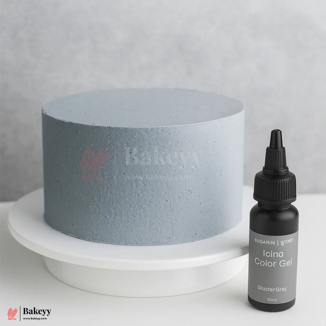 Sugarin Glacier Gray Icing Color Gel – 30ml | Vibrant Food Gel Color for Cakes, Fondant & More - Bakeyy.com - India - Sugarin Glacier Gray Icing Color Gel – 30ml | Vibrant Food Gel Color for Cakes, Fondant & More - Default Title