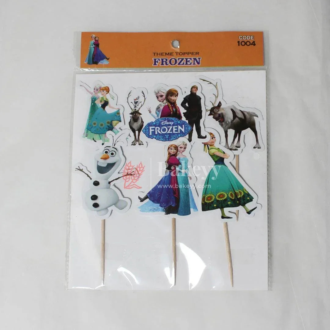 6pcs Frozen theme Birthday Cake Topper| Cupcake Toppers| Bday Decorations Items - Bakeyy.com - India - 6pcs Frozen theme Birthday Cake Topper| Cupcake Toppers| Bday Decorations Items - Default Title