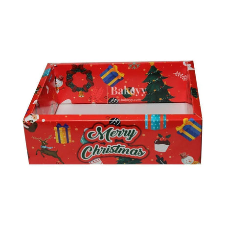 Christmas Hamper Tray | Red Christmas Festive Design | Gifting Hamper Tray | Pack Of 10 - Bakeyy.com - India - Christmas Hamper Tray | Red Christmas Festive Design | Gifting Hamper Tray | Pack Of 10 - Default Title