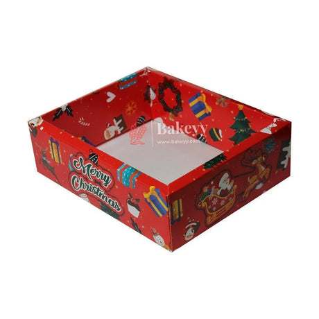 Christmas Hamper Tray | Red Christmas Festive Design | Gifting Hamper Tray | Pack Of 10 - Bakeyy.com - India - Christmas Hamper Tray | Red Christmas Festive Design | Gifting Hamper Tray | Pack Of 10 - Default Title