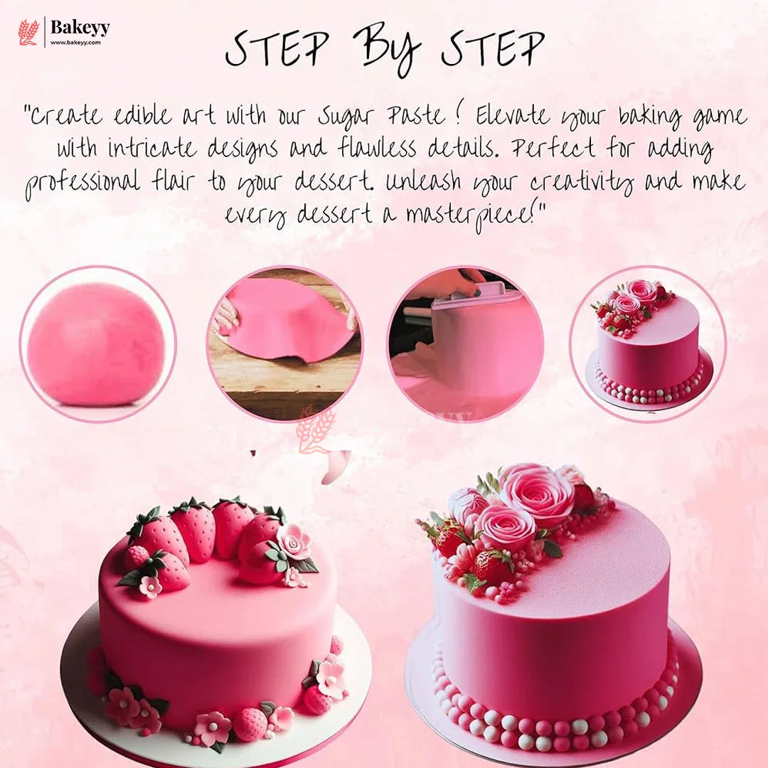 Bakehaven Red Sugar Paste – Premium Fondant for Cake Decoration & Coating | 1kg Smooth & Ready-to-Use Dough - Bakeyy.com - India - Bakehaven Red Sugar Paste – Premium Fondant for Cake Decoration & Coating | 1kg Smooth & Ready-to-Use Dough - Default Title