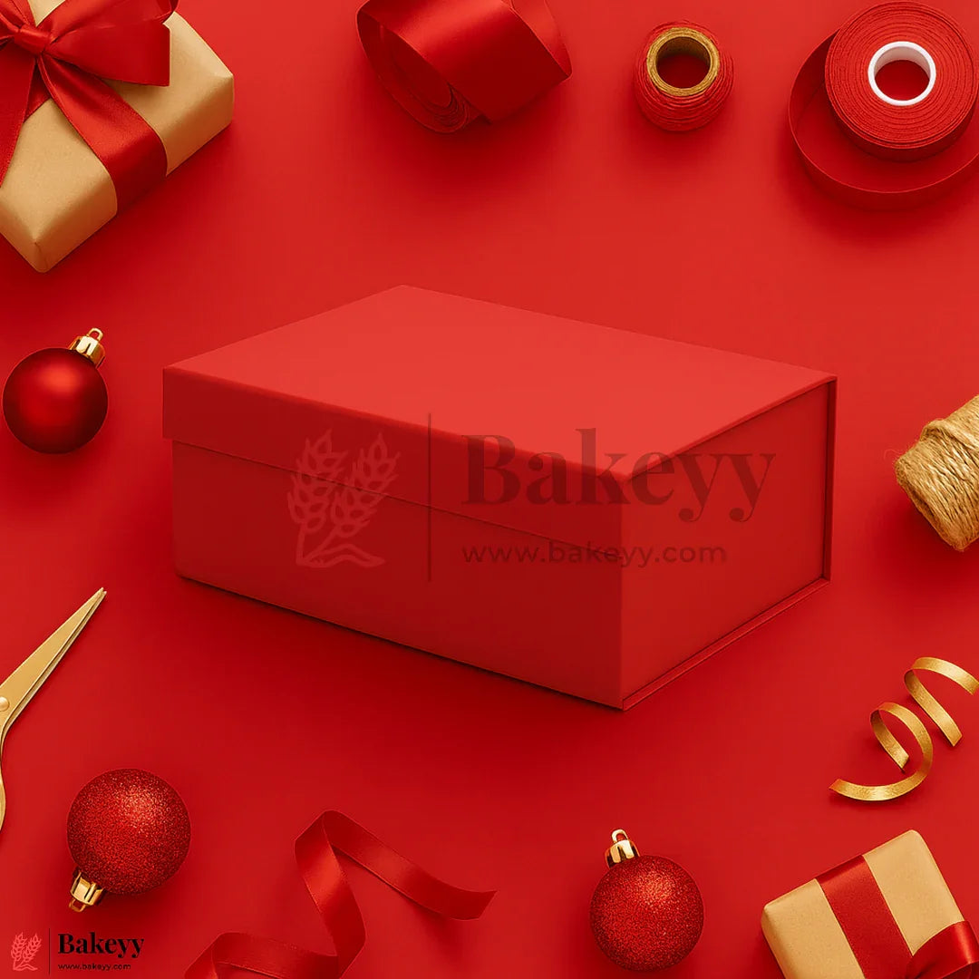 Premium Red Color Collapsible Magnetic Lid Gift Box | Pack of 1