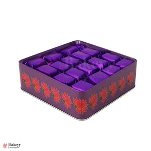 6x6x2 Inch | Premium Floral Printed Square Tin Box | Purple Floral Printed | Gift Box for Chocolates, Dry Fruits, Sweets| Pack Of 2 - Bakeyy.com - India - 6x6x2 Inch | Premium Floral Printed Square Tin Box | Purple Floral Printed | Gift Box for Chocolates, Dry Fruits, Sweets| Pack Of 2 - Default Title