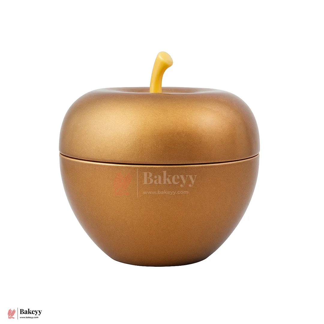6cm Golden Apple-Shaped  Empty Candle Tin |  Reusable Decorative Container for Scented Candles, Gifts & Storage| Pack Of 12