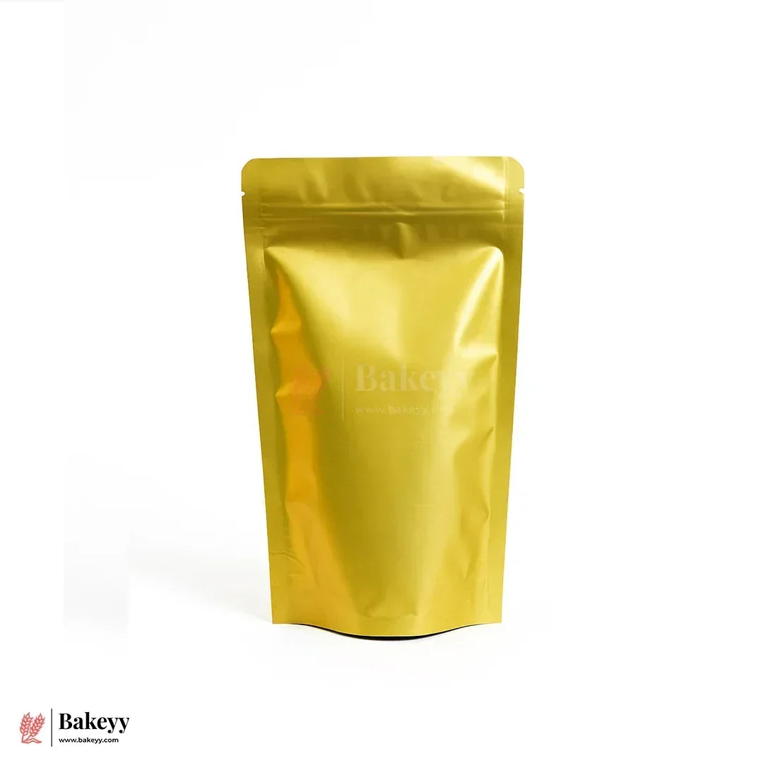 Gold  Colour With Window | 10x17 CM | Standing Pouch | 110 GSM | Pack of 100