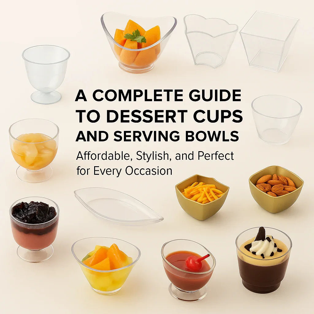 A Complete Guide to Dessert Cups and Serving Bowls from Bakeyy.com – Affordable, Stylish, and Perfect for Every Occasion